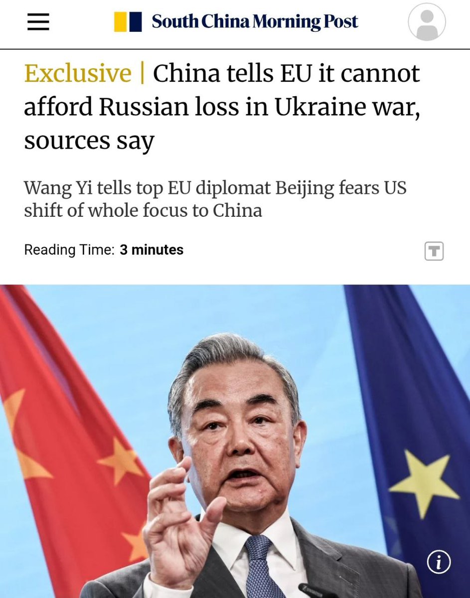 China's Wang Yi Claims Russian Defeat in Ukraine Threatens Beijing!