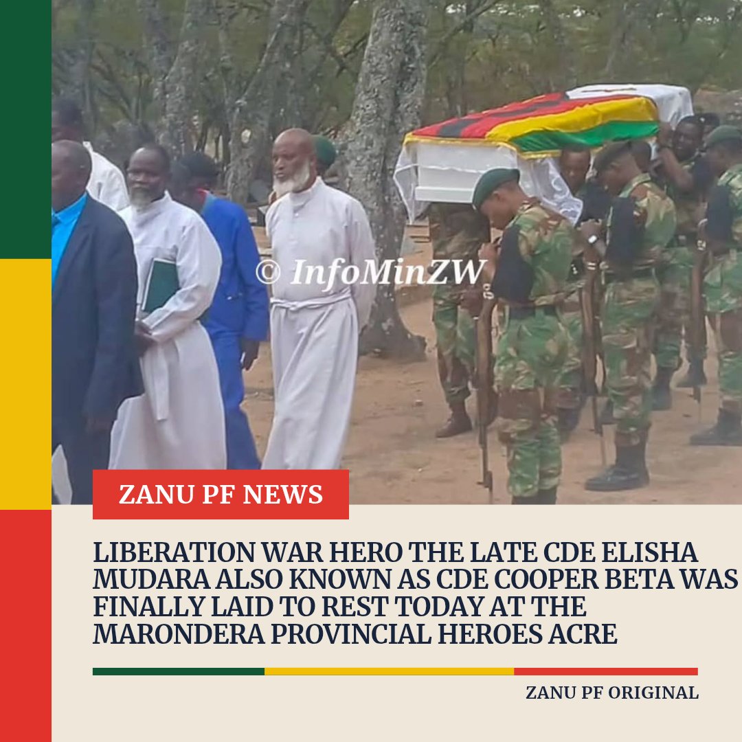 Death - Obituary News: Nation Mourns Liberation War Hero Cde Elisha Mudara