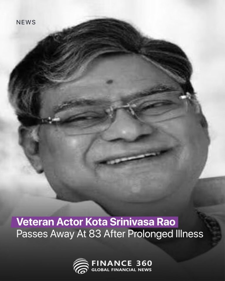 Death - Obituary News: "South Indian cinema mourns the loss of legendary actor Kota Srinivasa Rao, aged 83. A towering figure with 750+ films, his legacy lives on."