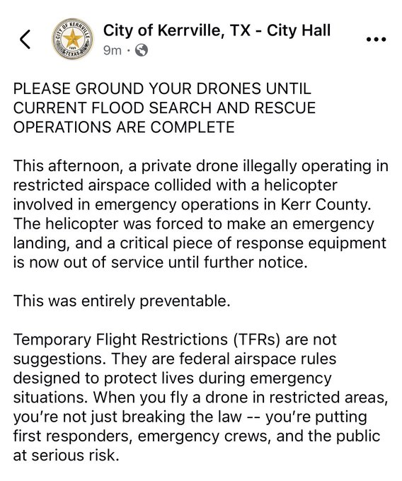 Drone Crash Grounds Rescue Chopper Amid Texas Flood Chaos!