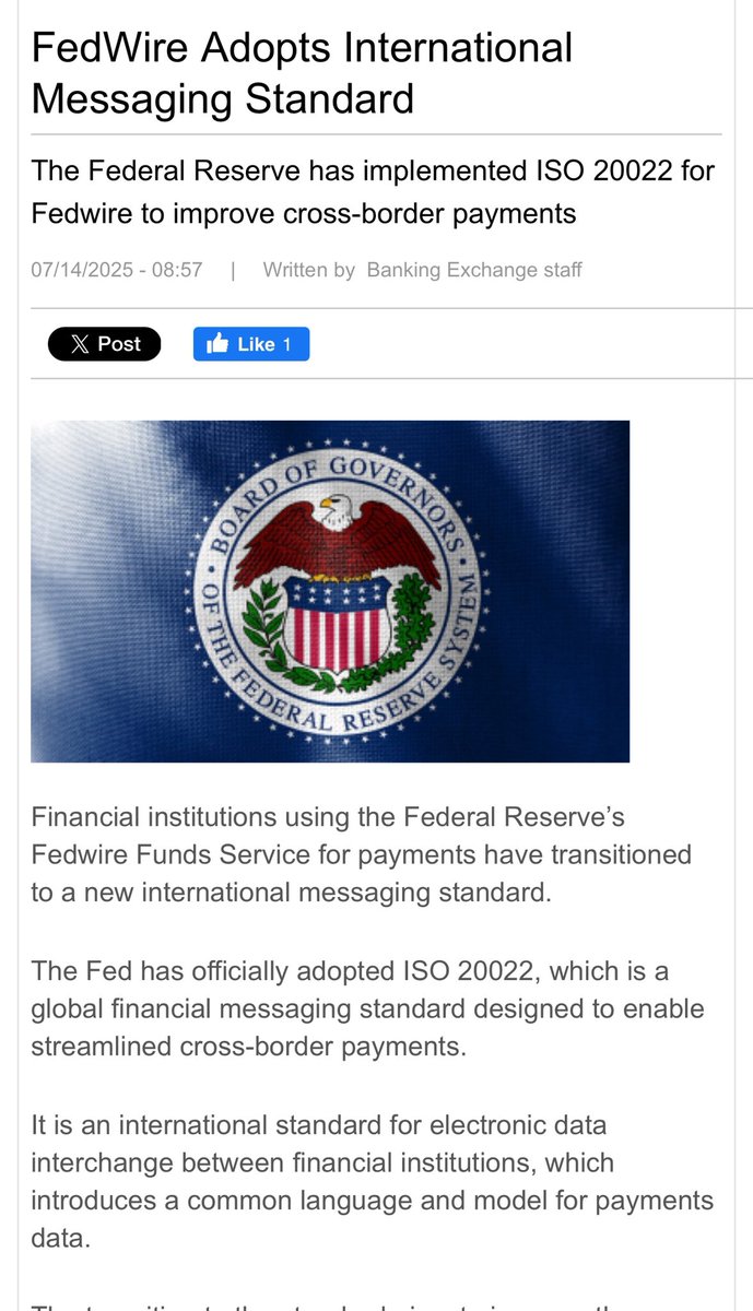 Fedwire's ISO 20022 Success: Crypto Revolution or Risk? —  ISO 20022 migration news, compliant cryptocurrencies update, Fedwire system enhancements