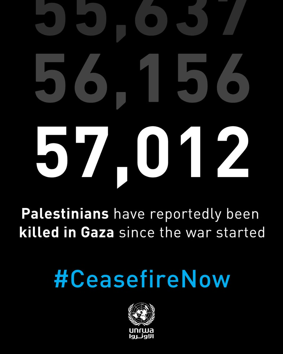 Gaza Massacres: 57,012 Dead as Attacks Target Displaced Civilians