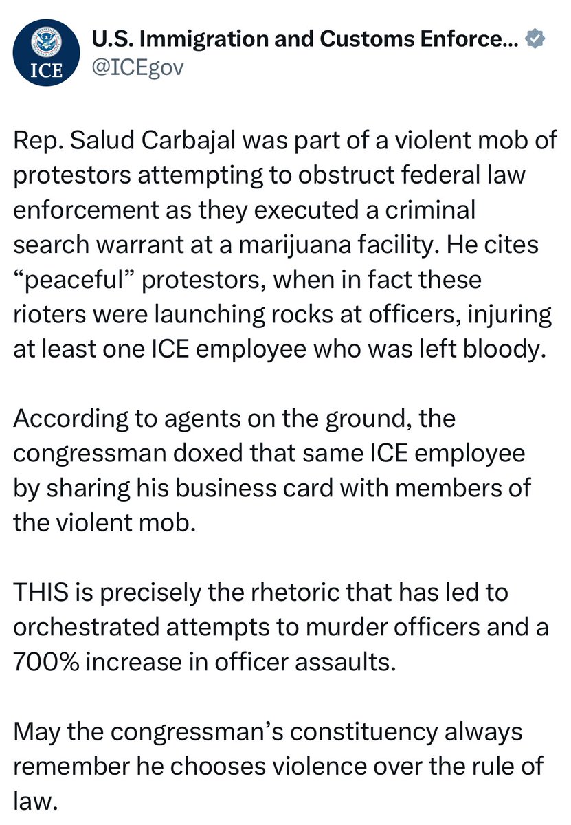 ICE Claims Rep. Carbajal Endangered Agent's Life! —  ICE agent doxxed by mob, California weed farm raid violence, Democrat Rep. Salud Carbajal controversy