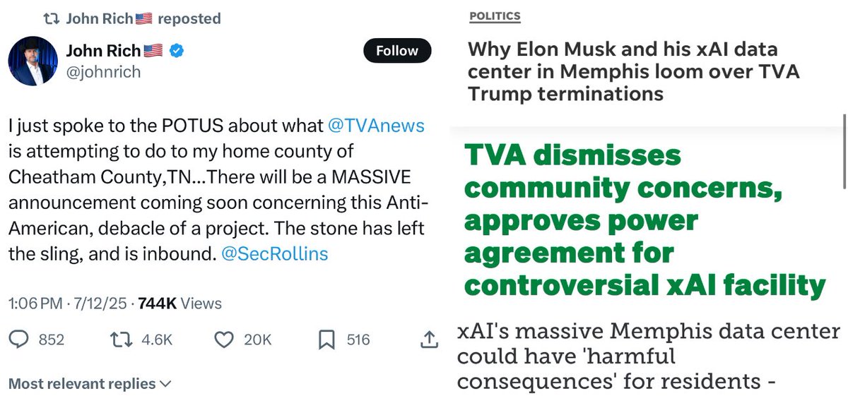 "John Rich's Shocking Revelation: Trump Forces TVA to Abandon Expansion Plans in Cheatham County, But Memphis Left Vulnerable to Musk's xAI Takeover" —  Breaking development, Important update, Exciting news ahead
