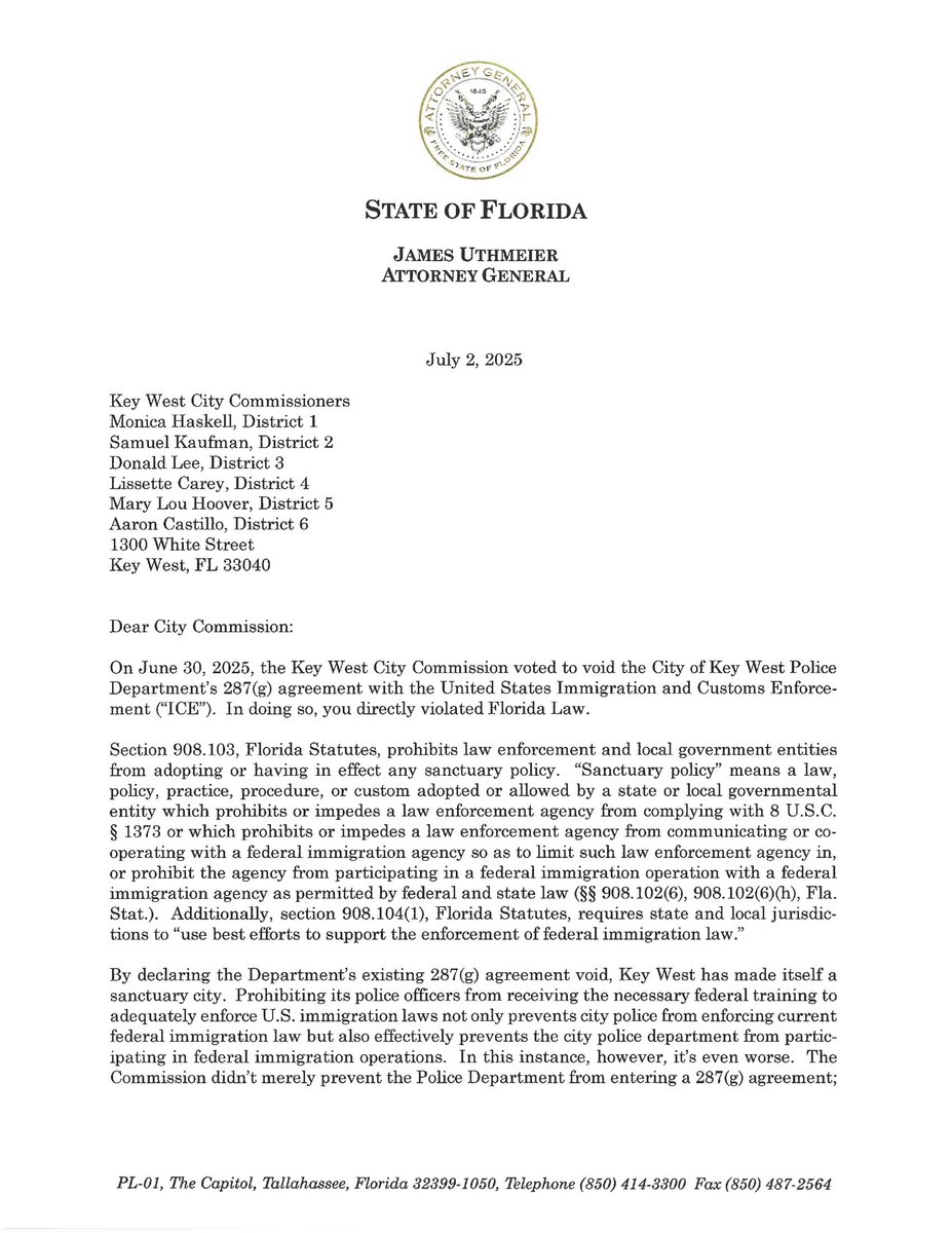 Key West Defies State Law: Sanctuary Policy Sparks Outrage!
