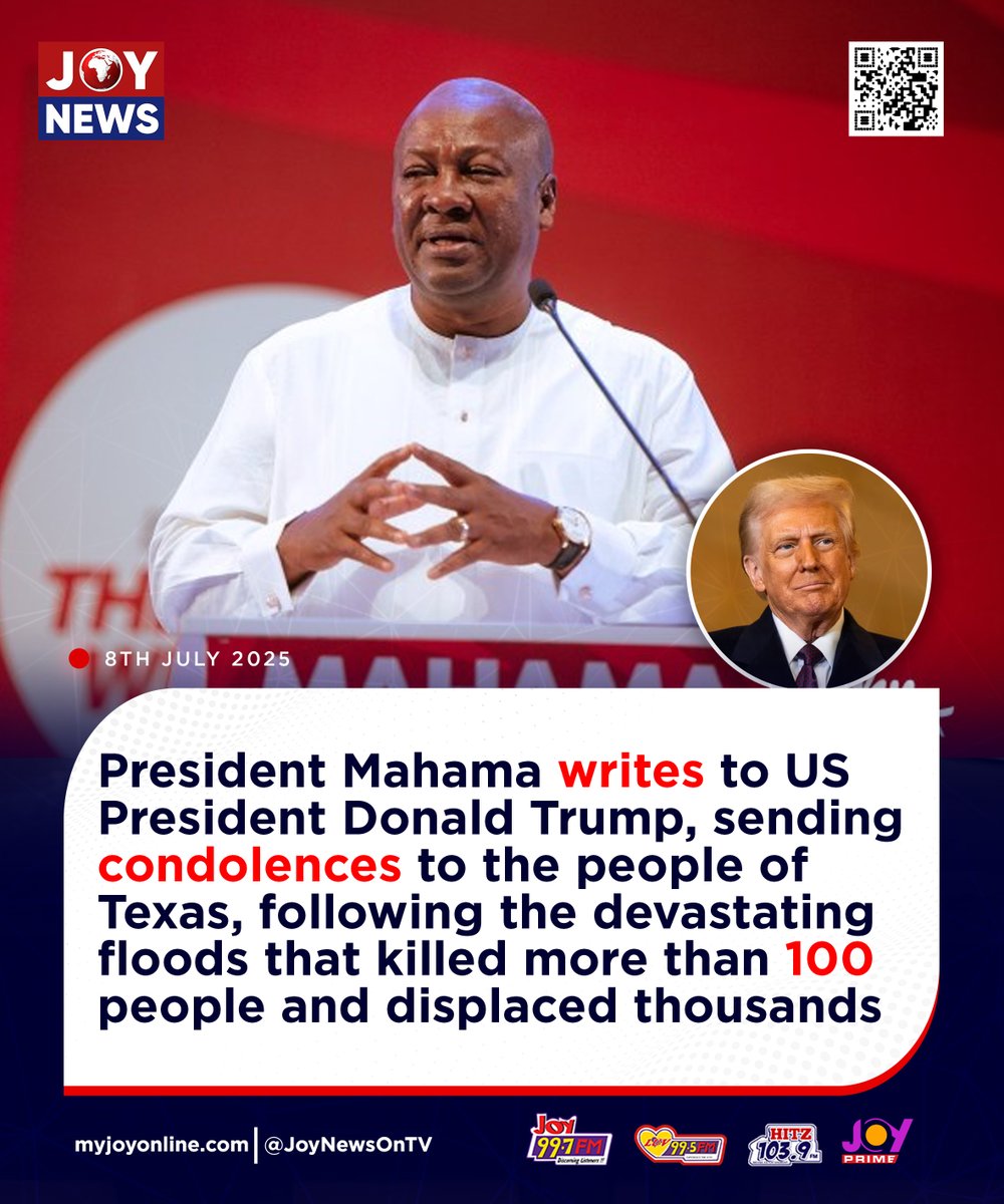 Mahama's Bold Move: Condolences to Trump Amid Texas Tragedy!