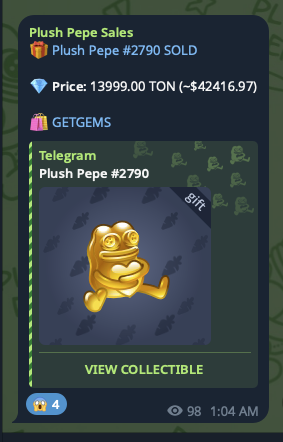 Plush Pepe NFT Sells for $41.5k: What’s the Craze? —  Plush Pepe NFT sale, $TON cryptocurrency news, high-value NFT transactions