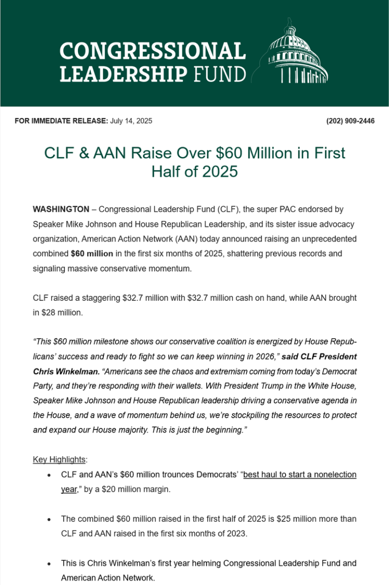 Record $60M Raised: Is GOP Poised for 2026 Win? —  record fundraising achievements, political campaign momentum, AAN CLF financial success
