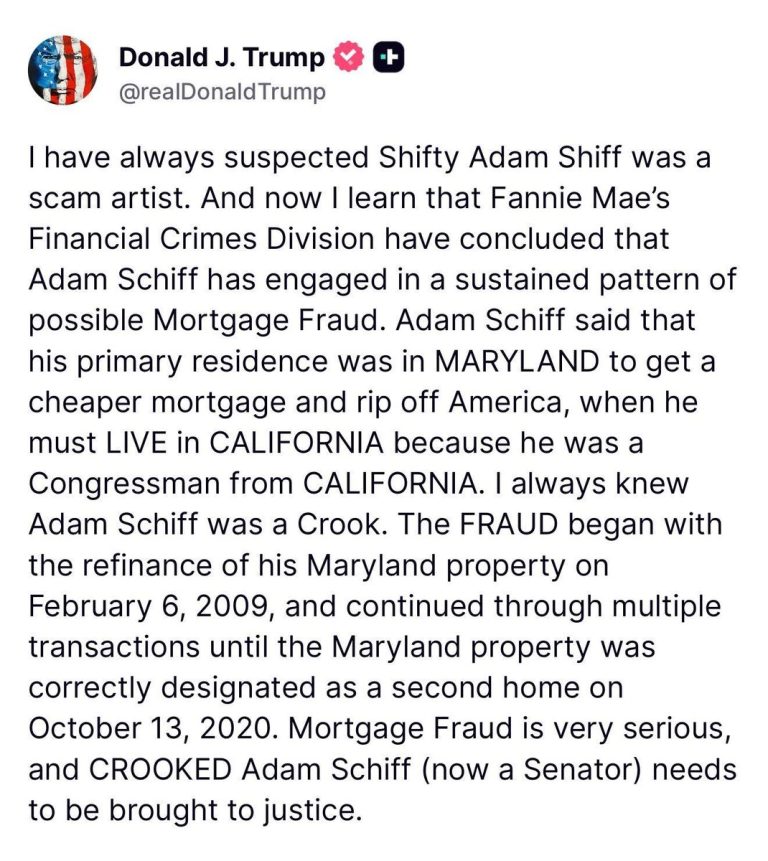 Shocking Revelation: Adam Schiff's Alleged Mortgage Fraud! —  Mortgage Fraud Scandal, Fannie Mae Investigation 2025, Adam Schiff Real Estate Controversy