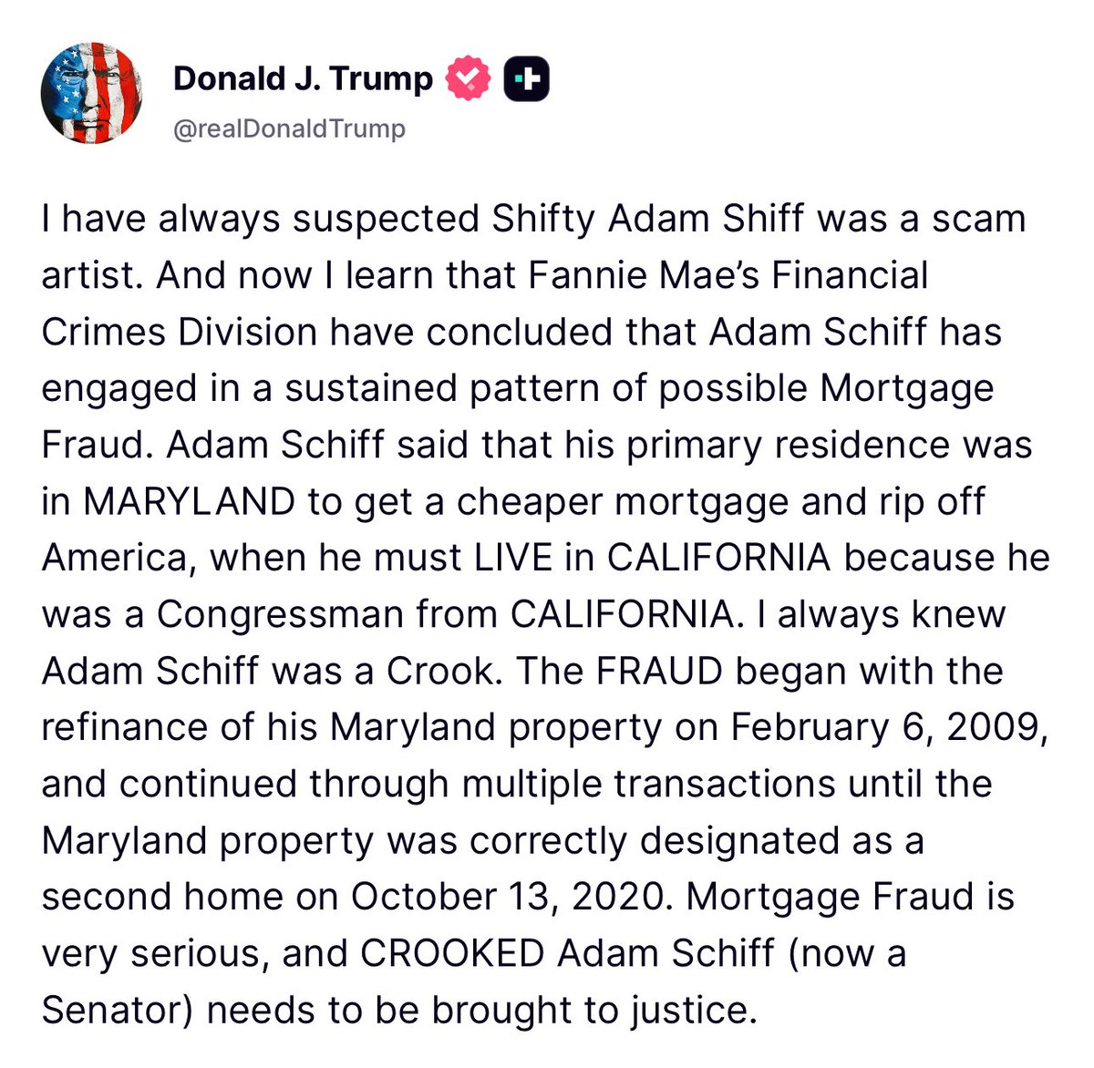 Trump Accuses Schiff of Mortgage Fraud: Lock Him Up? —  Mortgage Fraud Scandal, Trump Schiff Controversy, Political Corruption 2025