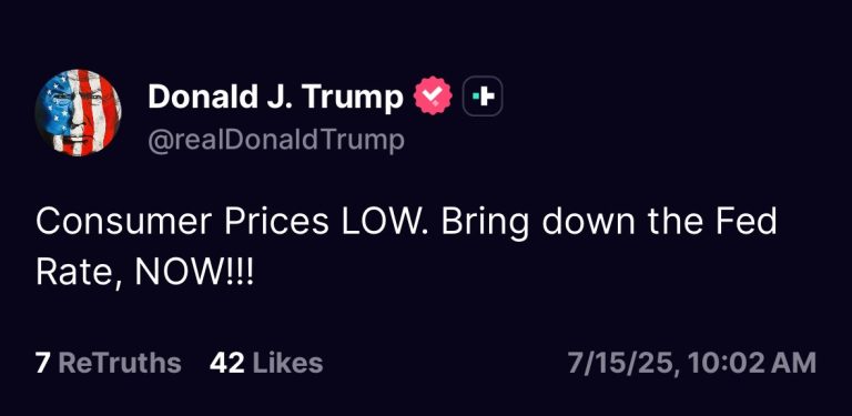 Trump Declares: Inflation Low, Slash Fed Rates Immediately! —  CPI inflation news, Trump statement on inflation, Federal Reserve rate cut 2025
