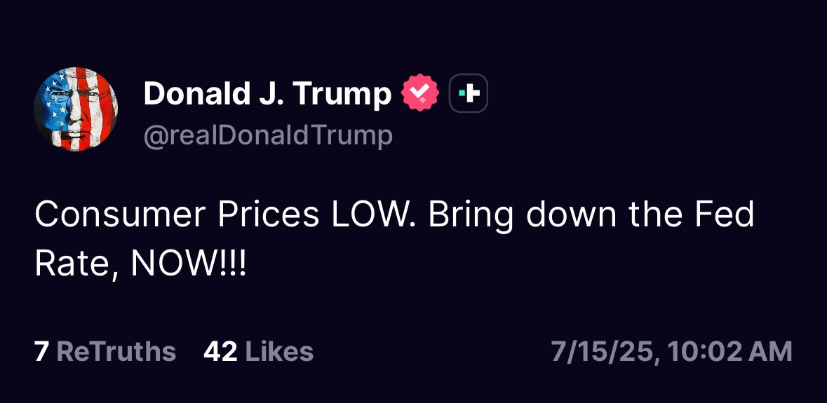 Trump Declares: Inflation Low, Slash Fed Rates Immediately! —  CPI inflation news, Trump statement on inflation, Federal Reserve rate cut 2025