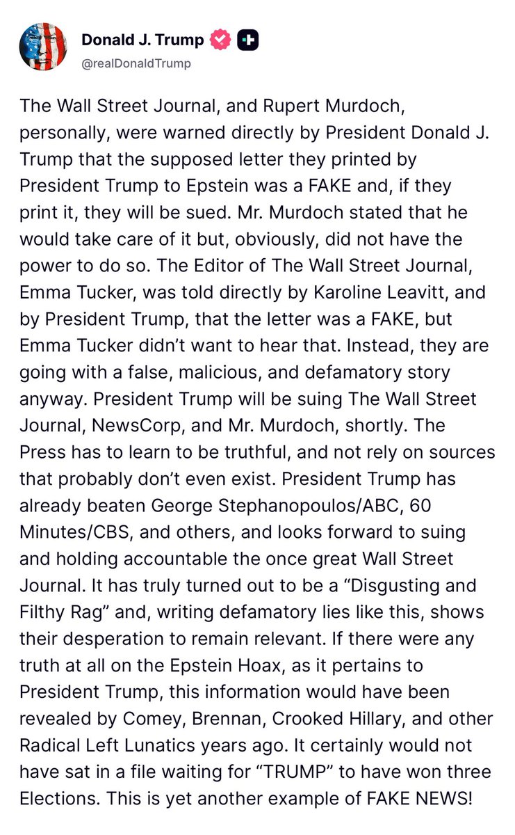 Trump Takes on Murdoch: Lawsuit Over 'Fake' Epstein Letter! —  Trump lawsuit news, Rupert Murdoch legal battle, Wall Street Journal controversy 2025