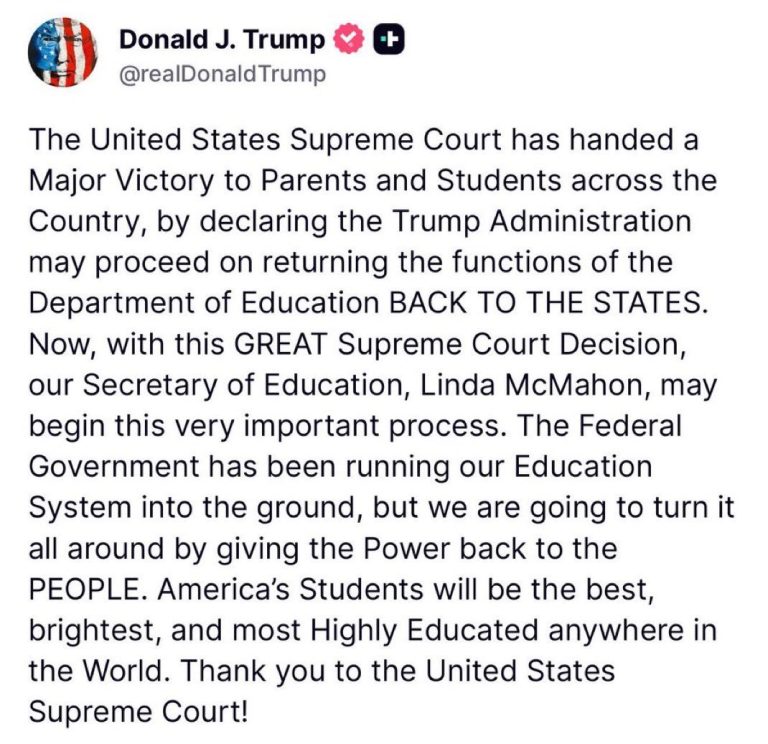 Trump's Bold Move: Education Powers Shift Back to States! —  Supreme Court Education Reform, Trump Education Policy Update 2025, State Control of Education Functions