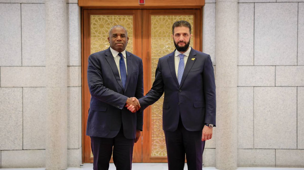 UK Foreign Secretary Lammy Meets Controversial HTS Leader  
Calls for Lammy's Arrest on Return Stir Debate and Outrage