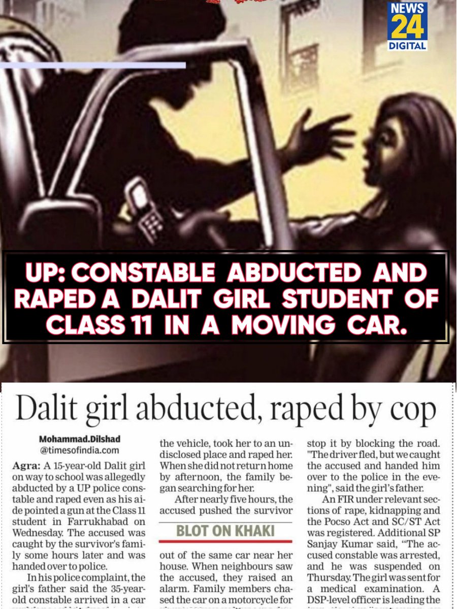 UP Constable Arrested for Alleged Rape of Dalit Schoolgirl in Car