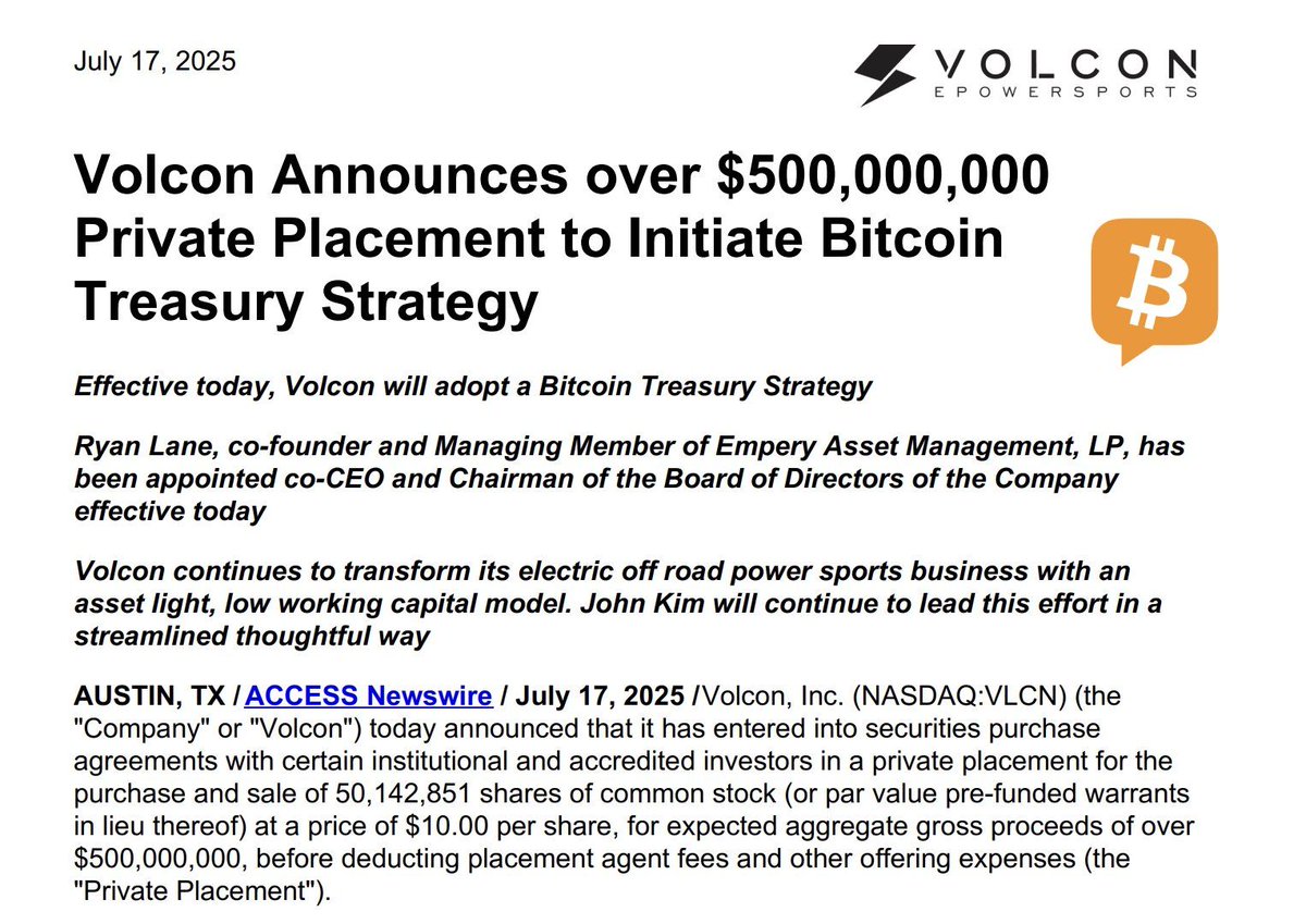 Volcan Inc's $500M Stock Sale Sparks Bitcoin Controversy! —  Bitcoin investment strategy, corporate cryptocurrency treasury, stock market Bitcoin initiatives
