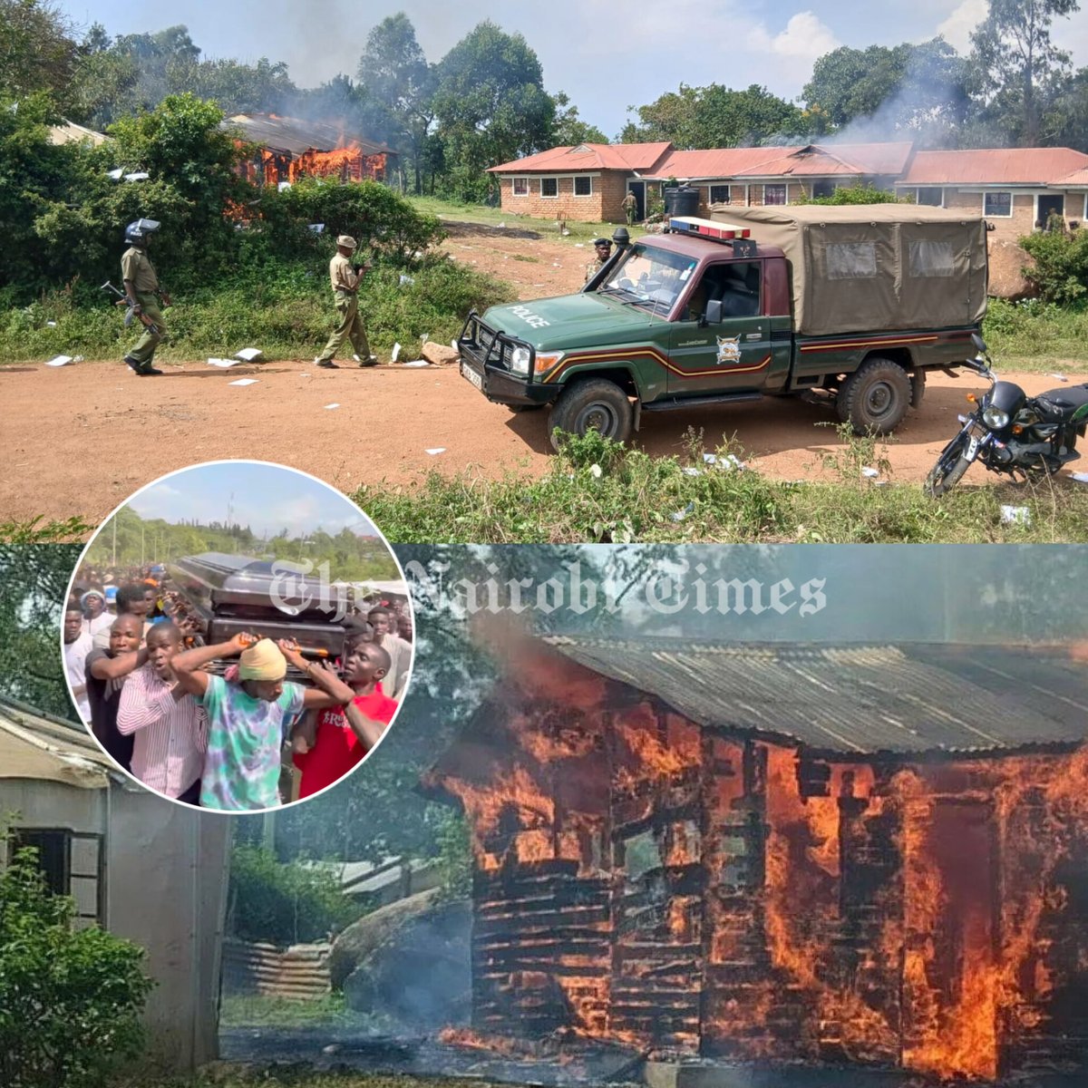 Youth Torch Police Station After Carrying Albert Ojwang’s Body!