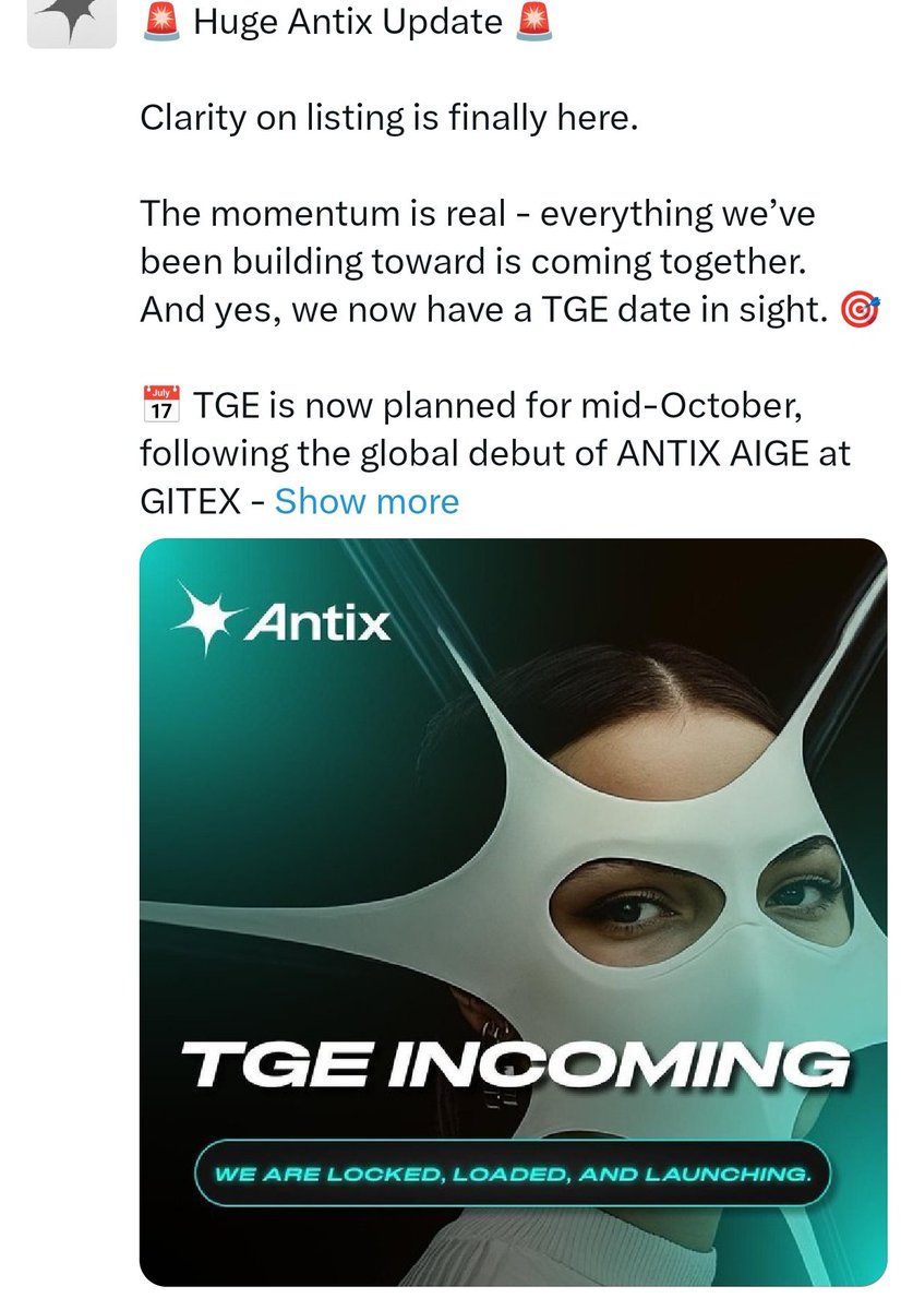 Antix TGE Launch: Are You Ready for the Tech Revolution? —  Blockchain Launch, Crypto Event October 2025, Tech Exhibition News