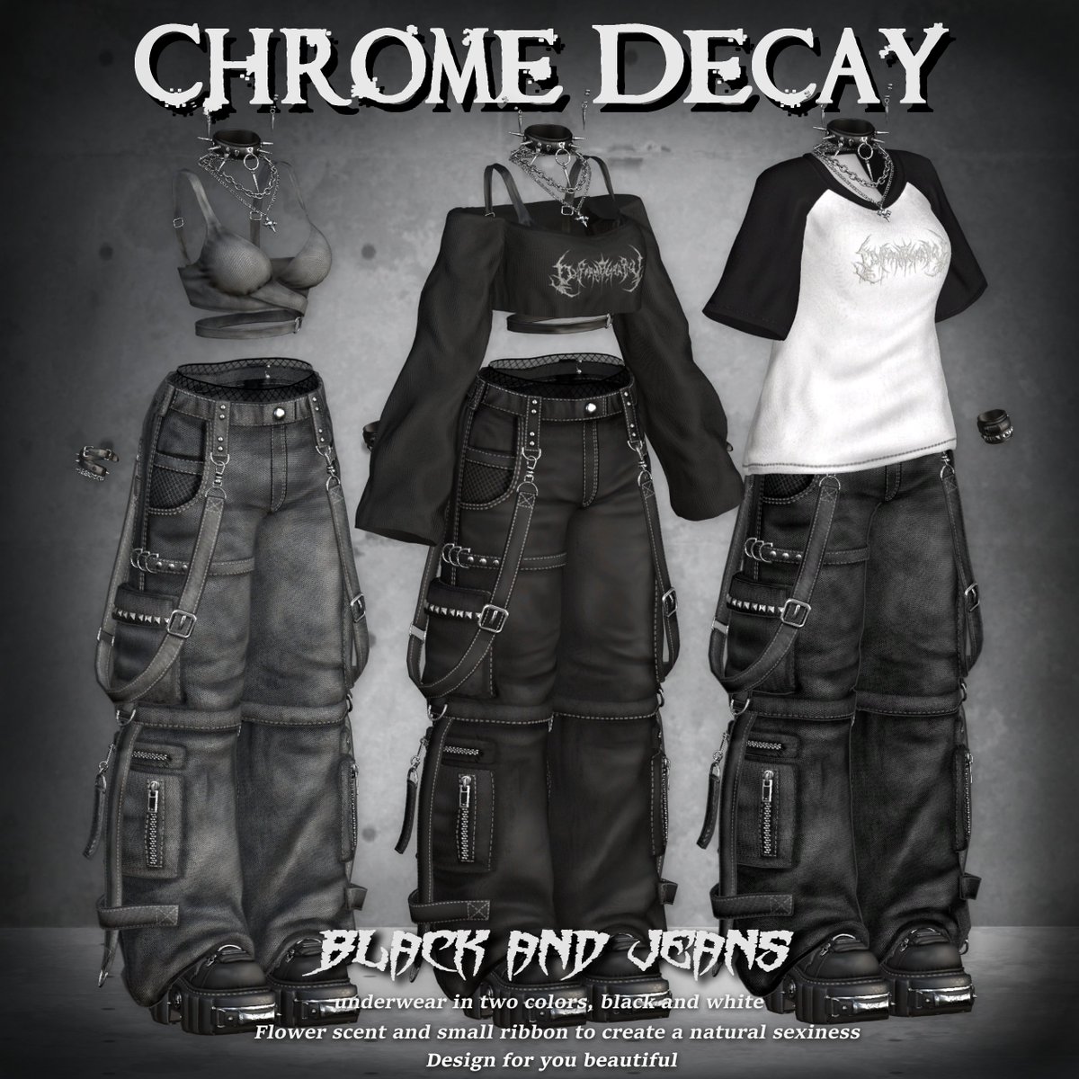 "Are Female Avatars in Chrome Decay the Future of Fashion?" —  Female Virtual Fashion, Avatar Customization Trends, Digital Outfit Collection 2025