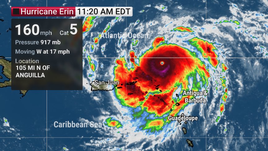 BREAKING: Hurricane Erin Becomes Catastrophic Category 5! —  Hurricane Erin update, Category 5 hurricane news, 2025 storm tracking