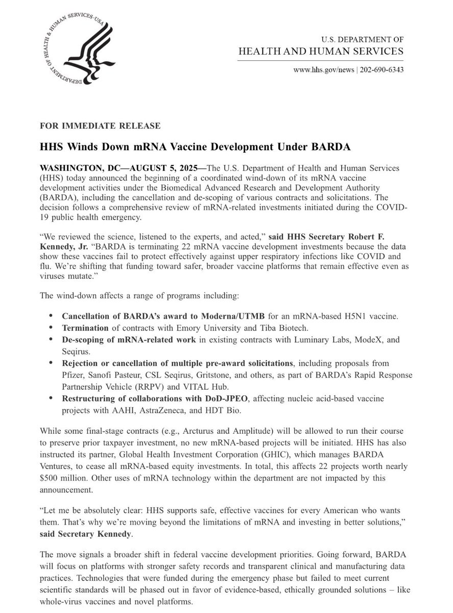 Billions in Vaccine Contracts Canceled: What's Next? —  mRNA vaccine funding cuts, vaccine effectiveness research 2025, COVID-19 treatment alternatives