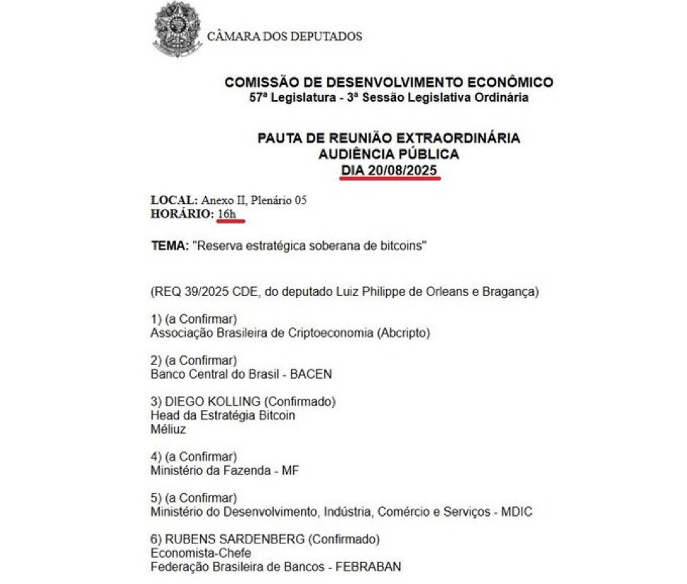 Brazil's Bitcoin Reserve Hearing: Markets on Edge! —  Brazil Bitcoin Reserve Hearing, Cryptocurrency Market Bullish Trends, National Digital Currency Strategy 2025