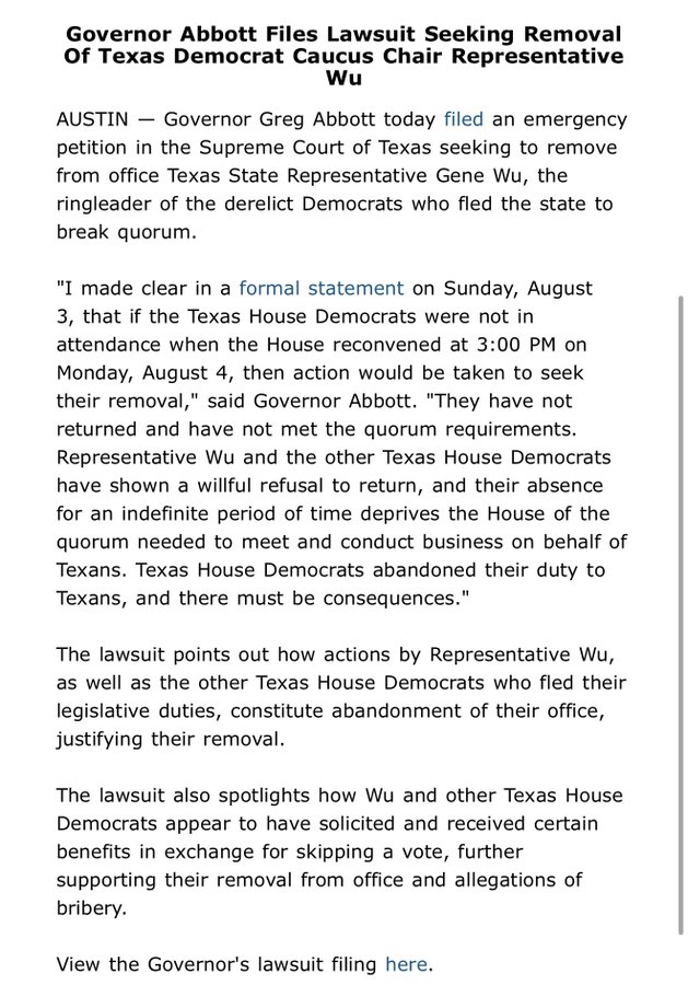 Breaking: Abbott's Shocking Move Against House Democrat! —  Lawsuit Against Texas Democrats, Political Turmoil in Texas, Protecting State Security 2025