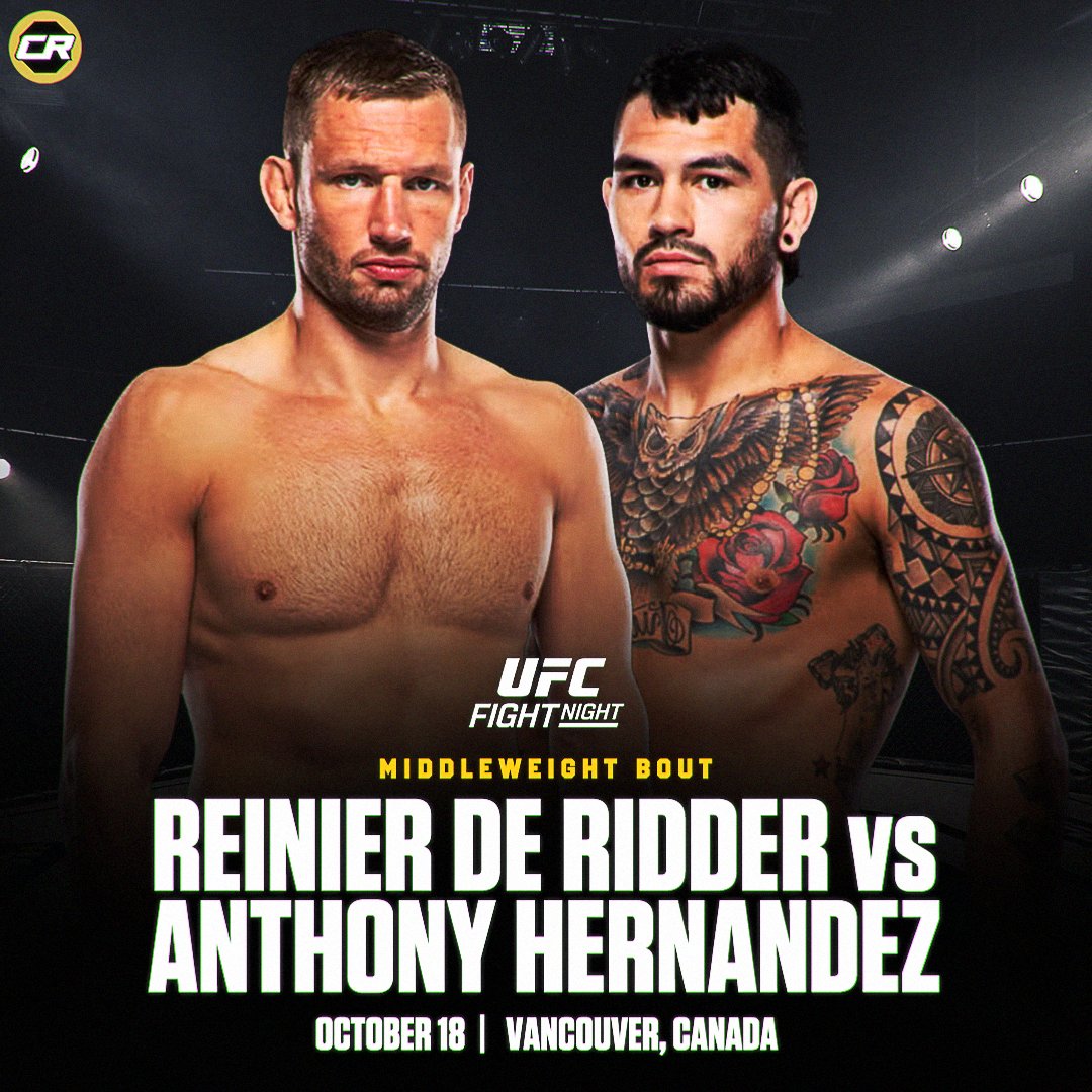 Breaking: De Ridder vs. Hernandez Sparks UFC Fury! —  UFC fight night October 2025, Reinier de Ridder fight news, Anthony Hernandez main event matchup
