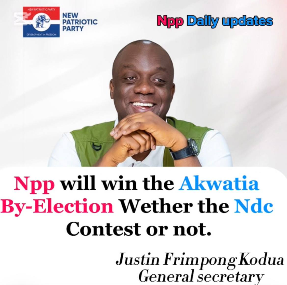 Breaking: NPP's Akwatia Win Inevitable, NDC's Fate? —  latest updates, breaking news, live election coverage