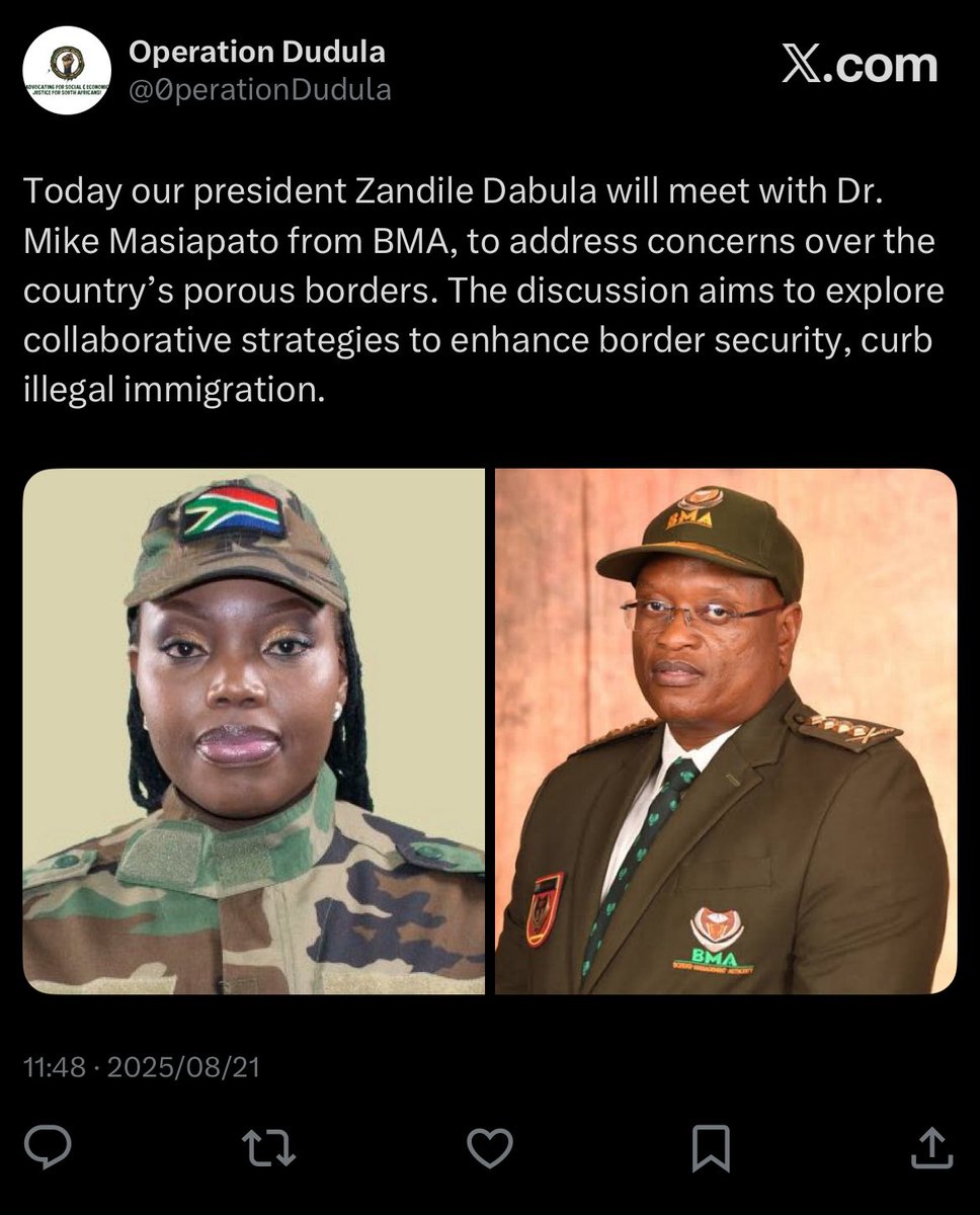 Breaking: Operation Dudula Meets BMA Chief Amid Border Crisis —  Border security strategies, South Africa immigration issues, Operation Dudula updates