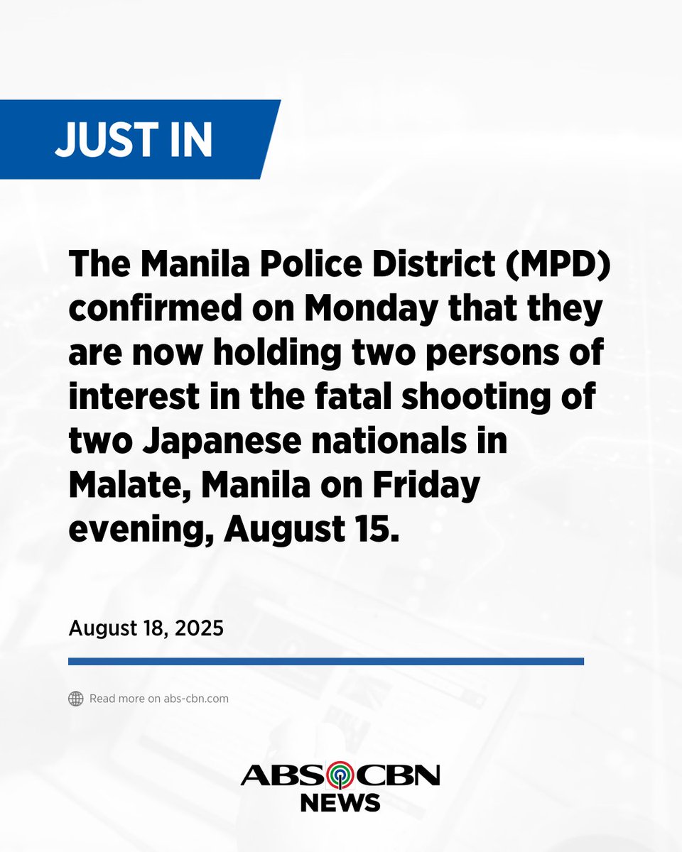 Breaking: Two Held in Shocking Murder of Japanese Nationals! —  Malate shooting investigation, Manila police news, Japanese nationals crime update