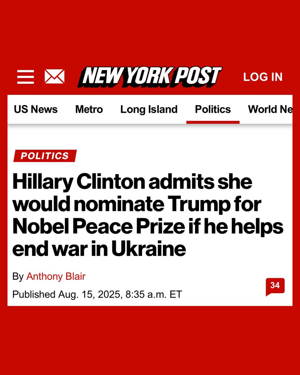 Clinton's Shocking Trump Nobel Nomination Proposal! —  Hillary Clinton Trump Nobel Peace Prize, Ukraine war resolution 2025, political endorsements for peace