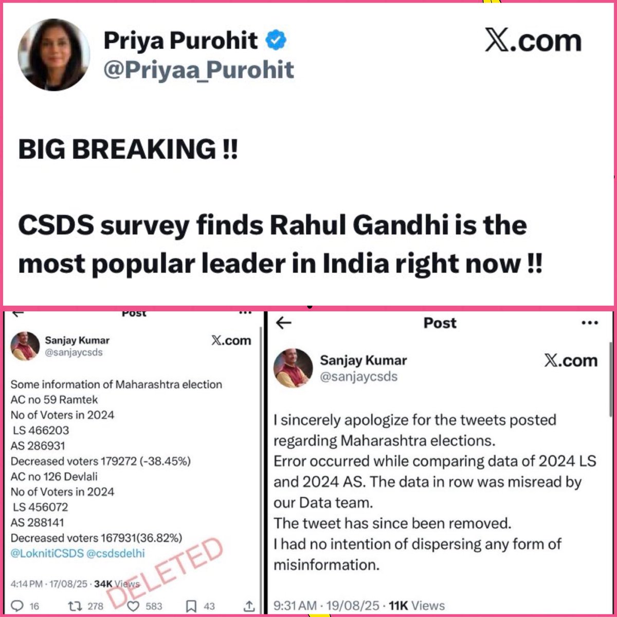 Deleted Tweet Outranks Rahul Gandhi's Popularity! —  explosive news, viral tweet, trending topics 2025