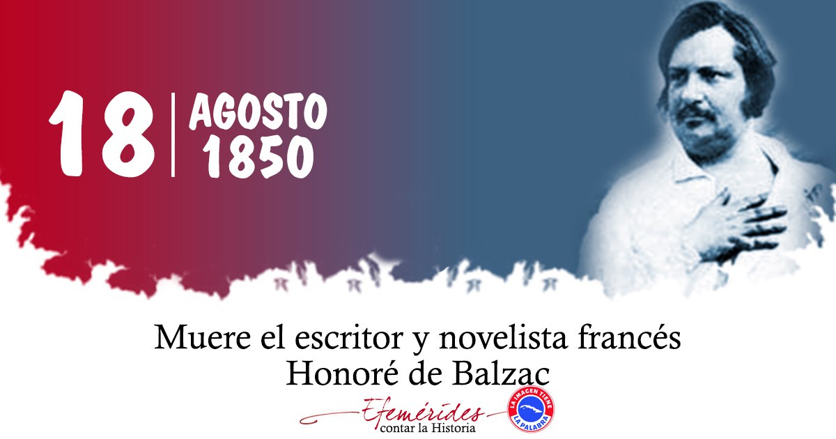 Efemérides: 175 años de la muerte de Honoré de Balzac