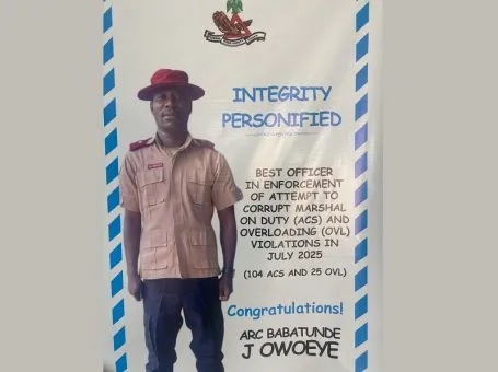 Hero or Fool? Officer Rejects 104 Bribes in July! —  Traffic integrity awards, Federal Road Safety Commission news, Osun State traffic enforcement