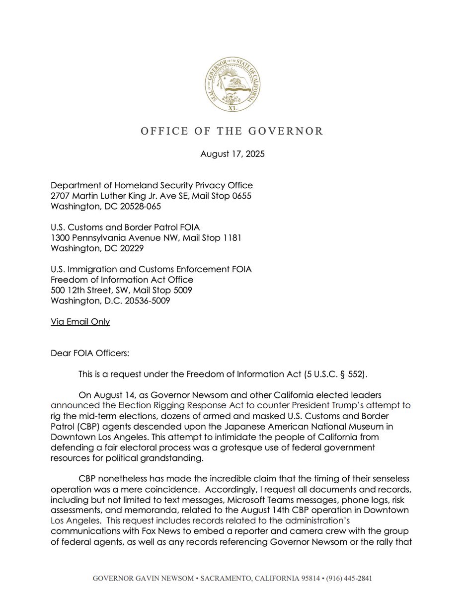 🚨JUST IN: Did Trump Send Agents to Intimidate Us? —  FOIA request news 2025, federal agents intimidation tactics, Trump redistricting controversy