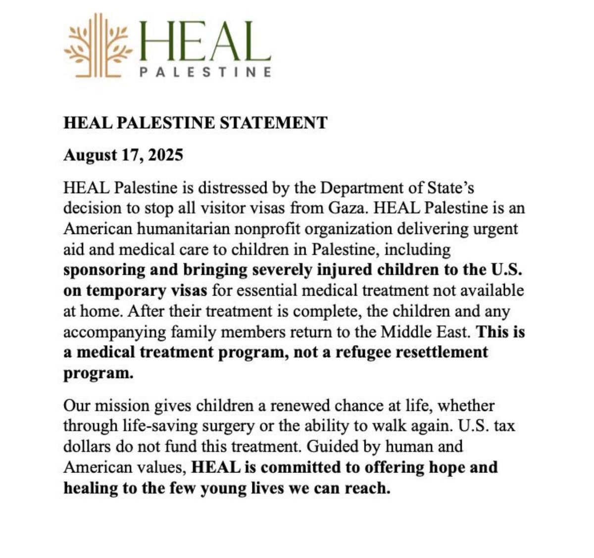 JUST IN: Healing Palestine's Children Blocked by Zionists! —  Heal Palestine Children Statement, Urgent Medical Treatment Middle East, Zionist Opposition Humanitarian Efforts