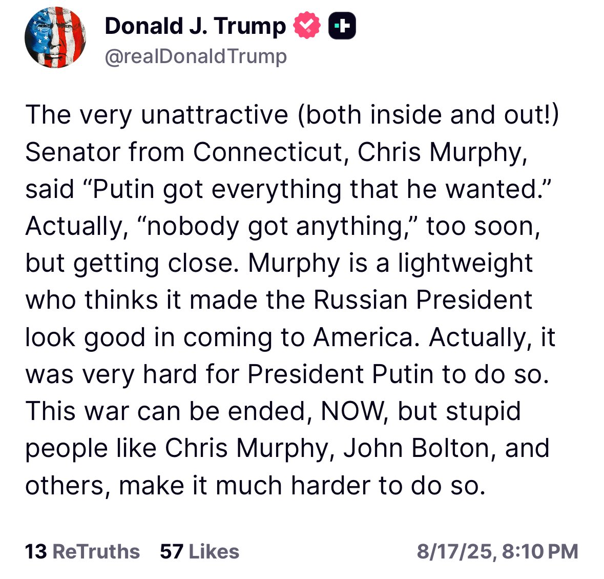 🚨JUST IN🚨 Trump Calls Senator Murphy "Unattractive"! 😂 —  breaking news, Trump remarks, political commentary