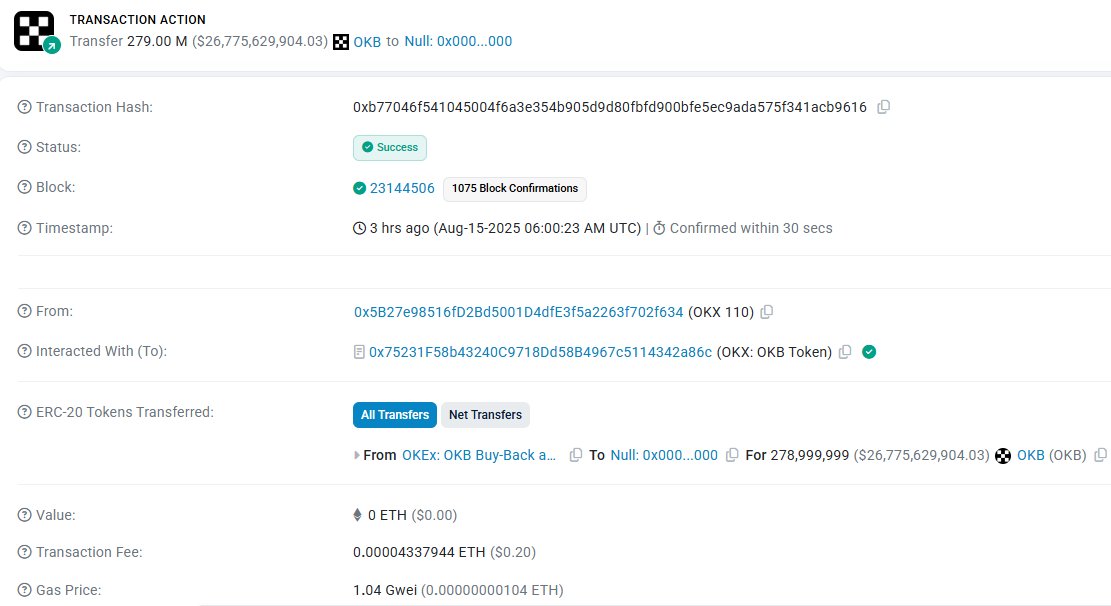 OKX's Shocking $26B Token Burn: What Does It Mean? —  cryptocurrency token burn, OKB market update, blockchain news 2025