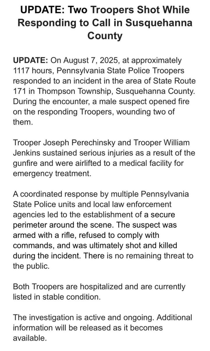SHOCKING TURN: Trooper Ambusher Shot Dead in Standoff! —  Breaking news Pennsylvania shooting, State troopers ambush incident, Pennsylvania law enforcement update