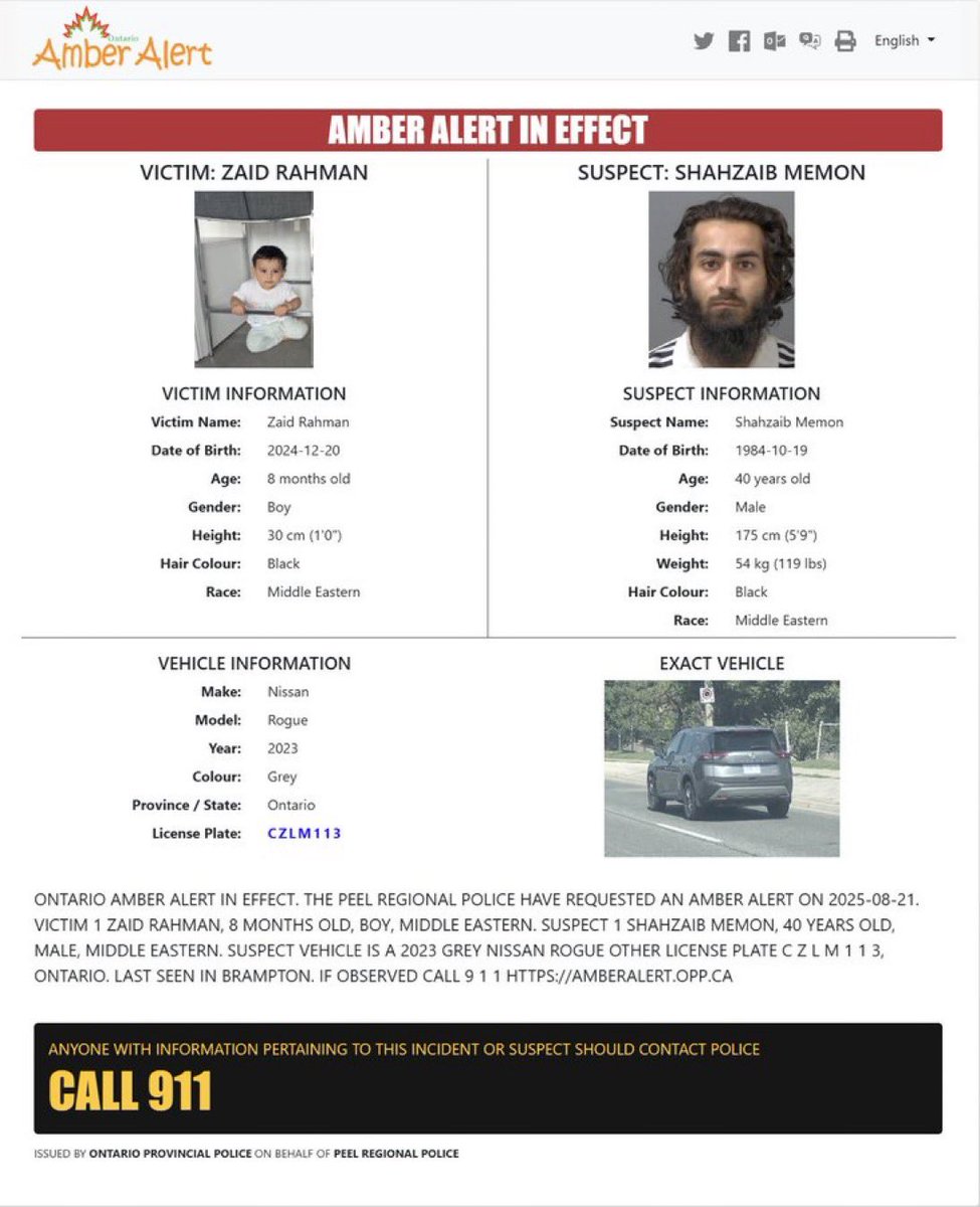 Shocking AMBER Alert: Baby Missing, Suspect Identified! —  Missing Child Alert, Child Safety Notification, Urgent Child Rescue