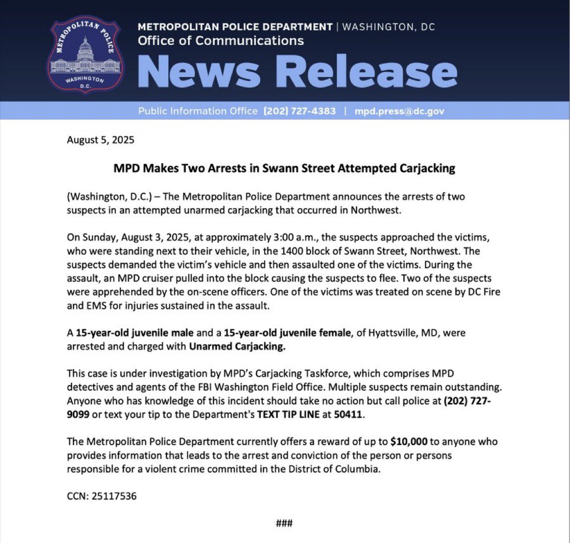 Shocking Arrests in Carjacking Linked to Doge Employee Attack! —  carjacking arrests D.C. crime news 2025, Washington police news updates, attempted robbery incident report