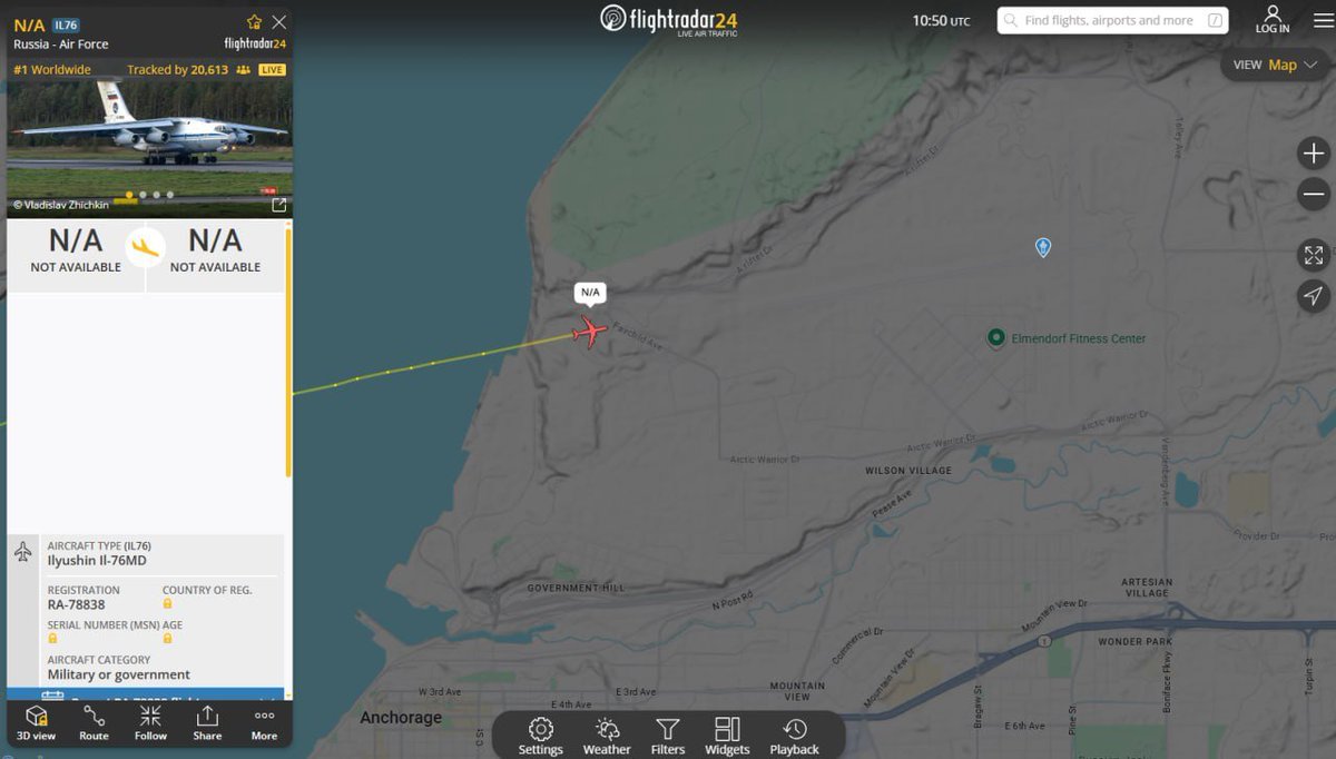 Shocking Landing: Russian Jet Touches Down in Alaska! —  Russian military aircraft Alaska news, Putin Trump summit 2025, Il-76 jet landing update