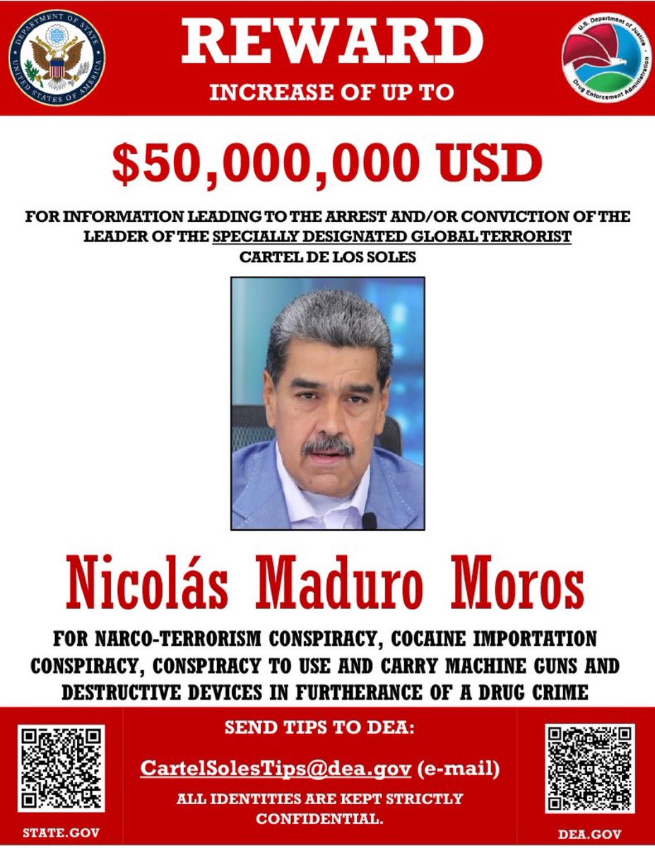Shocking Offer: $50M Bounty on Maduro! What’s Next? —  $50 million reward for Maduro, State Department news 2025, Trump administration policies