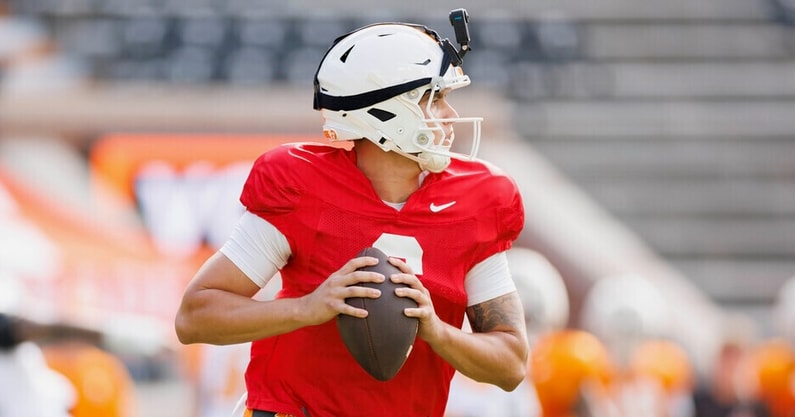 Shocking Twist: Joey Aguilar Named Tennessee's QB1! —  "college football news, Tennessee quarterback updates, Joey Aguilar highlights"