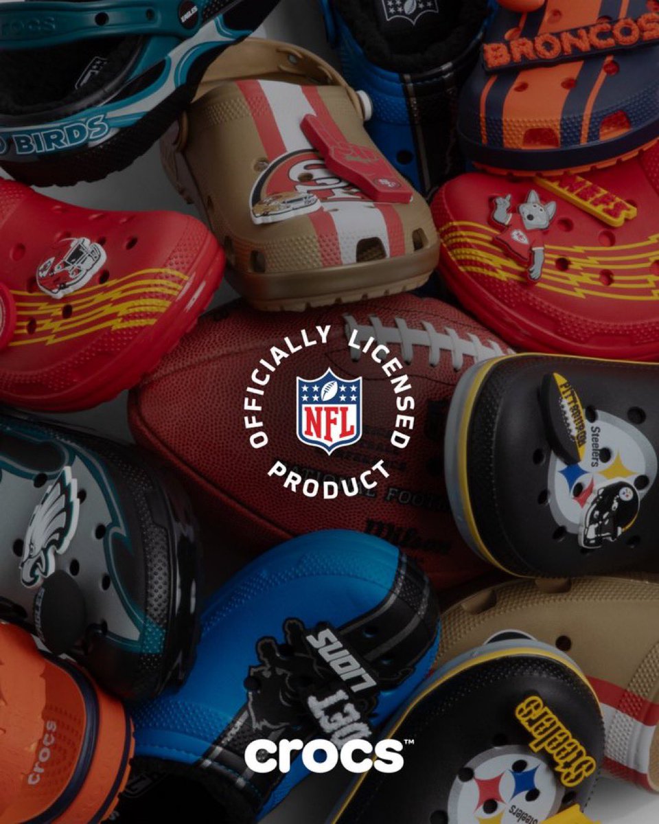 This Just In: NFL Teams Get Their Own Crocs! —  NFL merchandise deals, custom team footwear, Crocs NFL collaboration