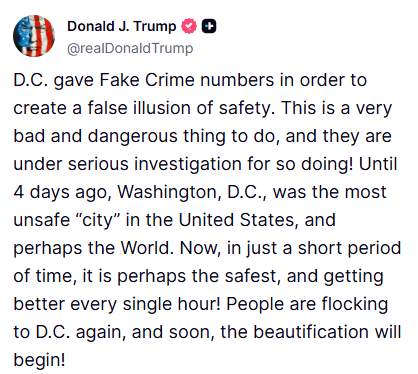 Trump Claims D.C. Faked Crime Stats—What’s the Truth? —  "Trump DC crime investigation, fake crime statistics Washington, DC safety concerns 2025"