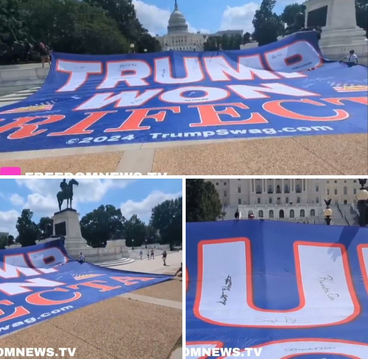 Trump Flag Unfurled at Capitol: Liberals Outraged! —  Trump flag controversy, Capitol protest 2025, political demonstrations Washington DC