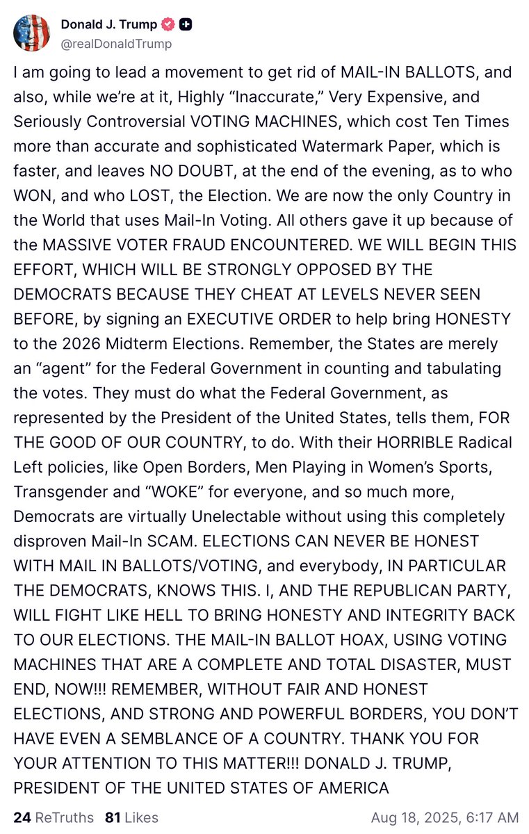 Trump's Bold Attack on Voting: Is Democracy at Risk? —  Breaking News, Trump Election Controversy, Vote Integrity 2025